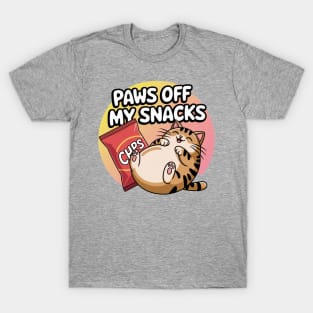 Chubby Cat Paws Off My Snacks T-Shirt